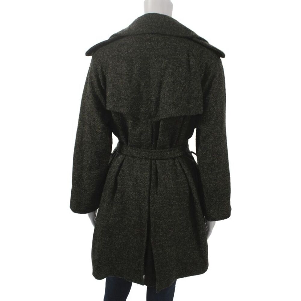 D&G Dolce & Gabbana Womens Dark Gray Wool Trench Coat Size 48 - Picture 4 of 11